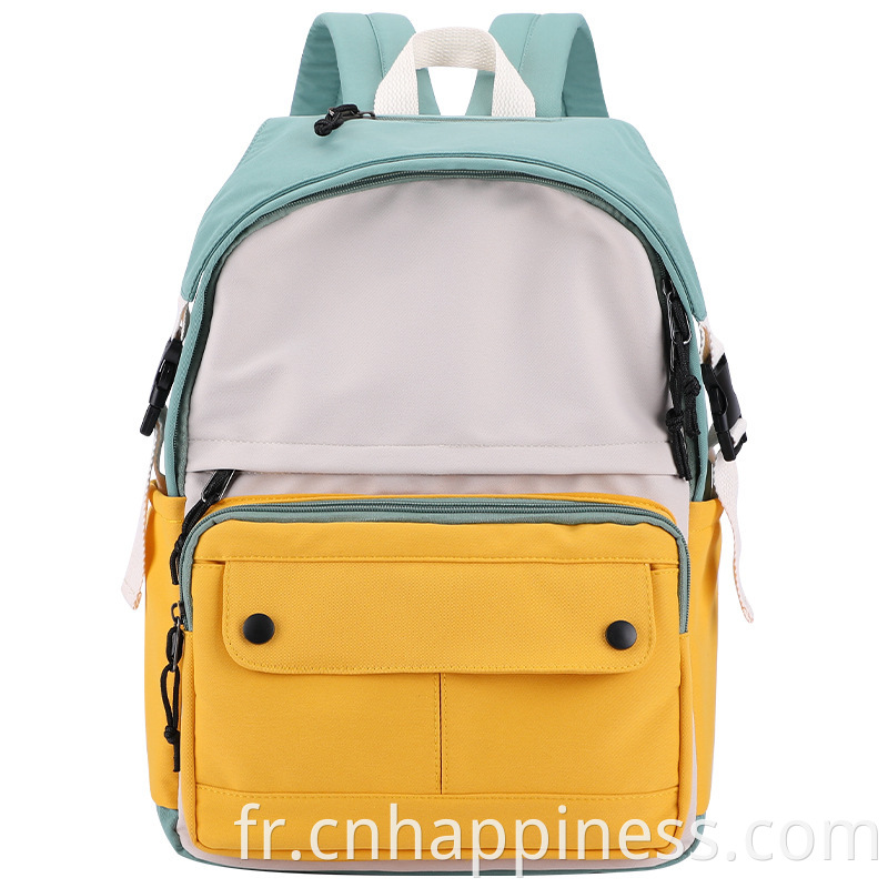 Nouveau élément de sac à dos pour ordinateur portable d'étudiant pliable rose décontracté Sac à dos pour adolescents pour les adolescents